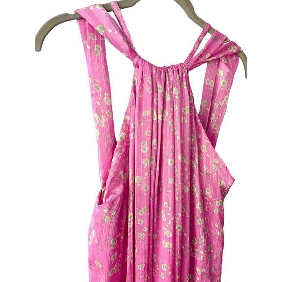 NWT Sabina Musayev Florian Floral Maxi Dress in Pink Chiffon - Picture 5 of 11